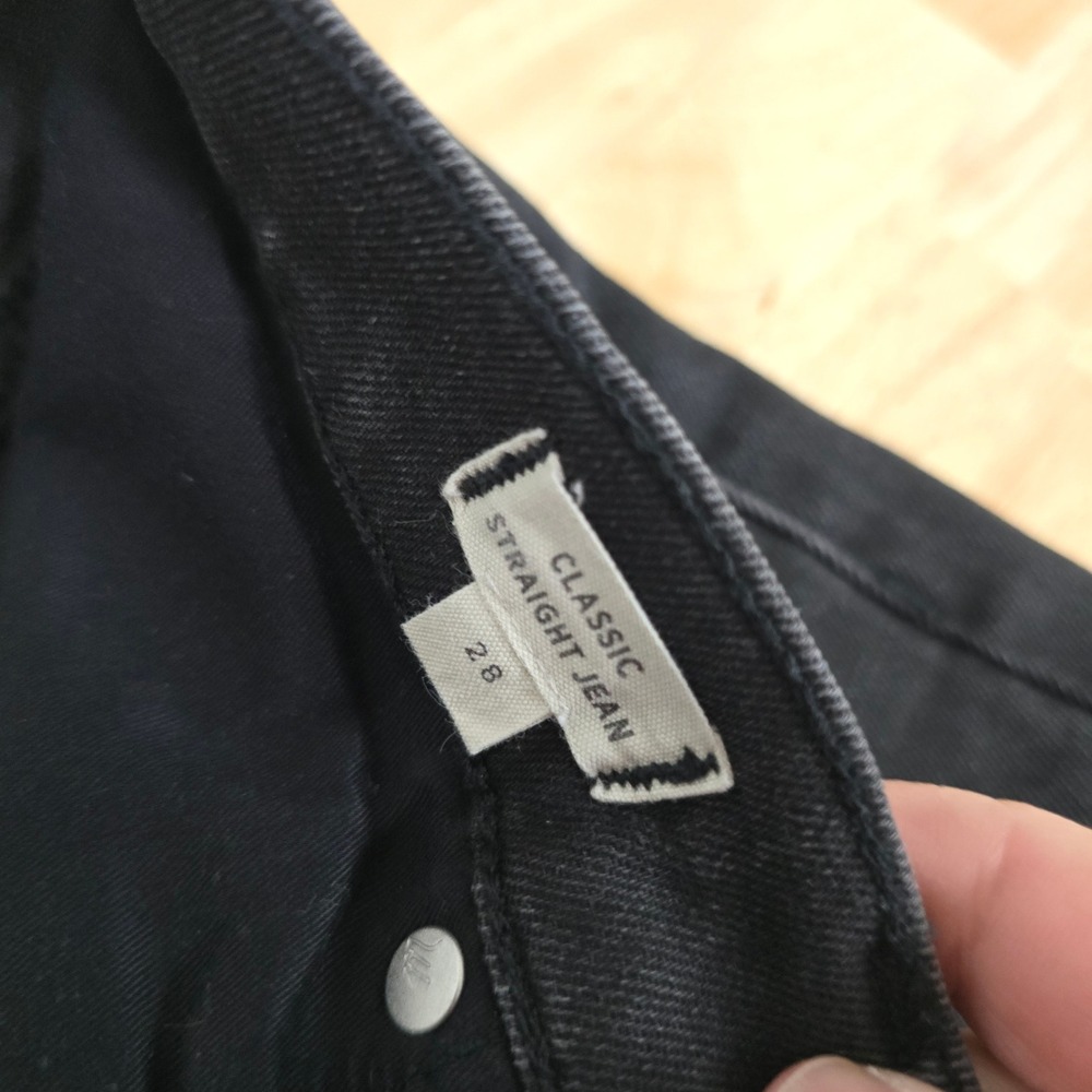 Madewell Classic Straight Jean Black Wash Women's Size 28 - Picture 4 of 10
